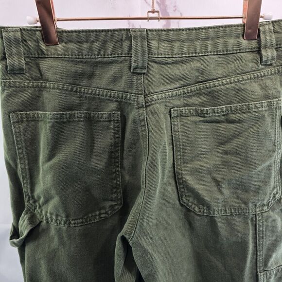 Aritzia TNA Pants Womens 4 Green Carpenter High Rise Straight Baggy Greenwich - Picture 6 of 13